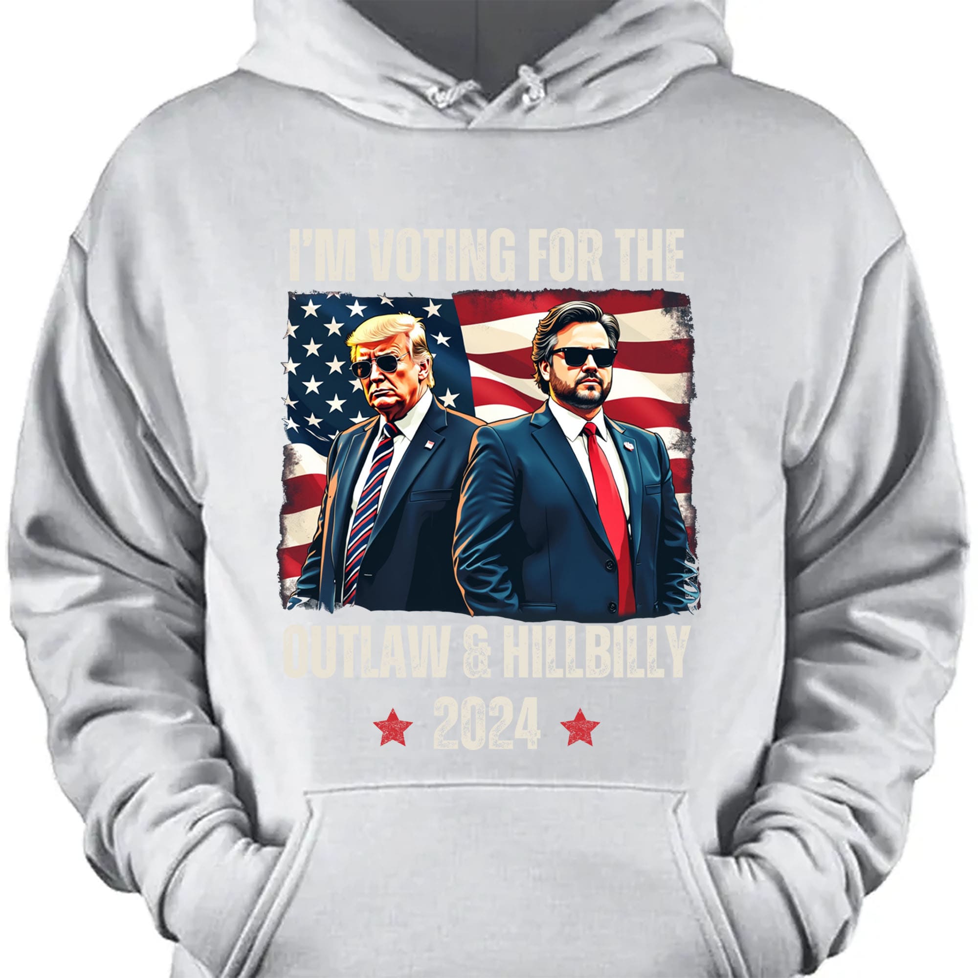 I'm Voting For The Outlaw And The Hillbilly 2024 Shirt | Trump Vance Shirt | Trump Supporters Shirt Dark T1560 - GOP