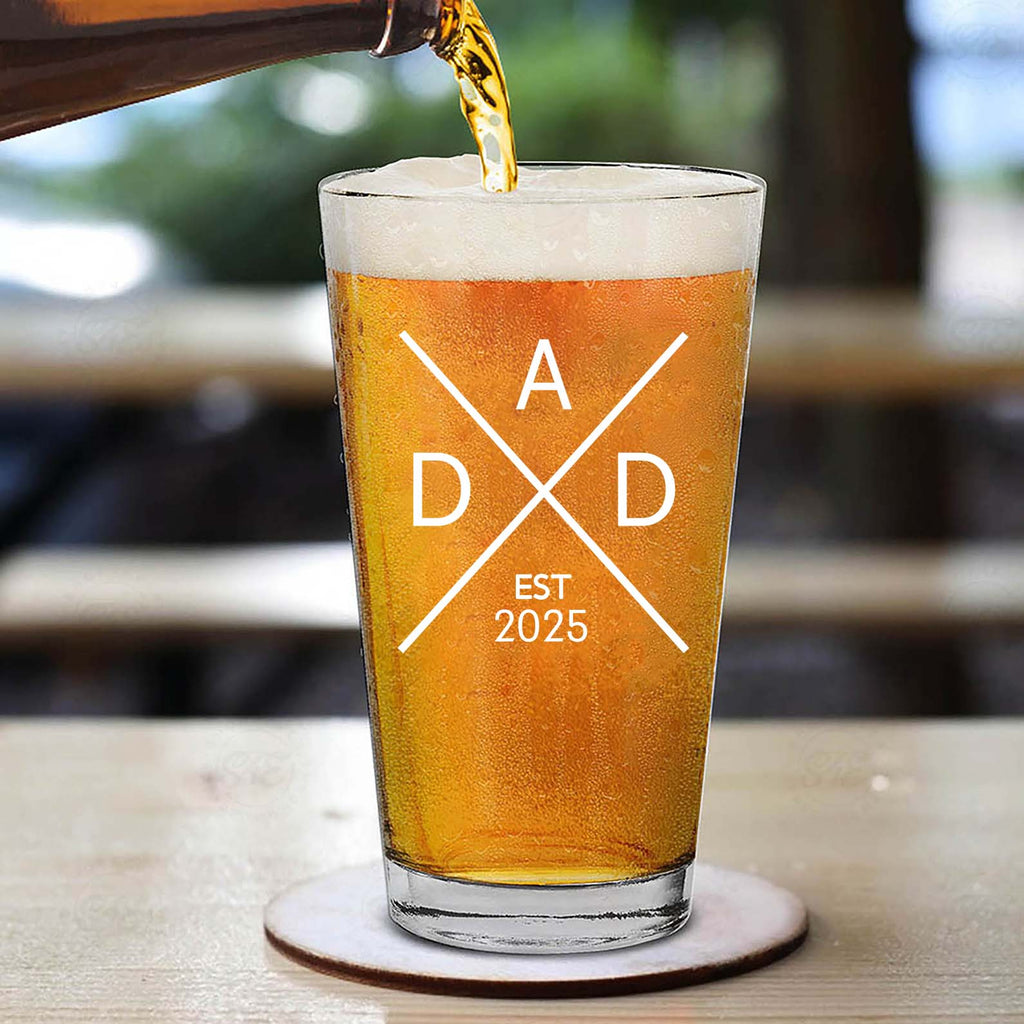New Dad Whisky Glass With EST Year | Custom First Time Dad Gift | Personalized Whisky Glass for Father’s Day, Established Daddy Drinkware 682258