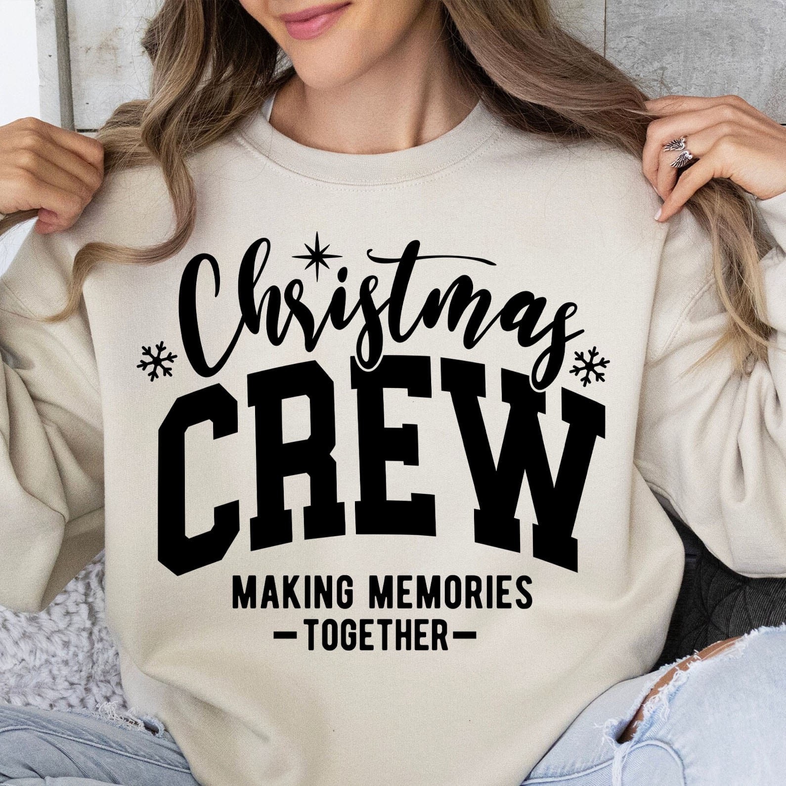 Christmas Crew Making Memories Together Shirt, Merry Christmas Sweater, Xmas Holiday Sweatshirt T1653