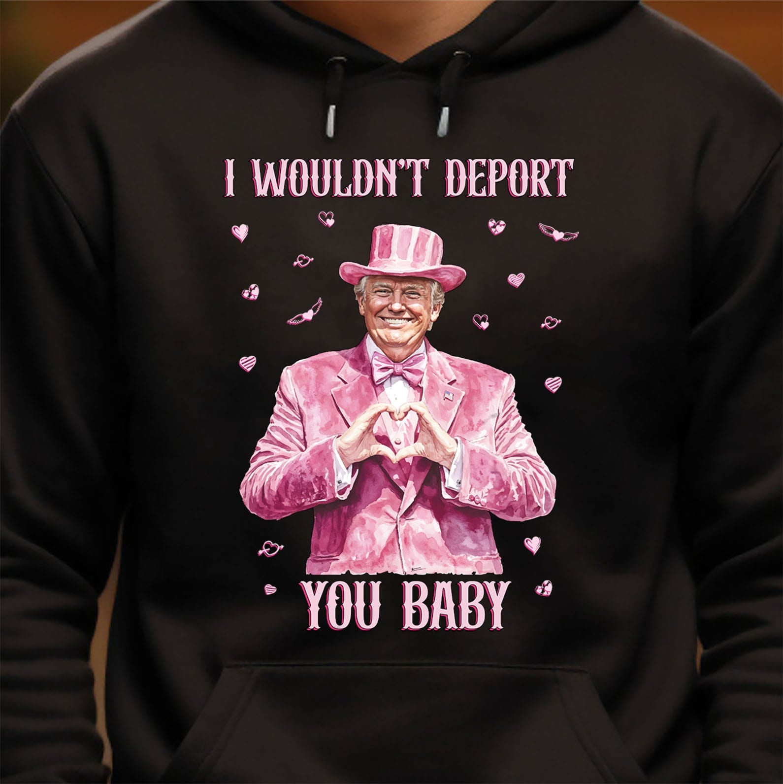 I Wouldn't Deport You Baby, Funny Valentine Shirt, Trump Valentine's Day Sweatshirt Dark 681851 - GOP