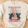 Trump My Heart Beats for America Shirt, Trump Lovers and Valentine T-Shirt, Trump Valentine's Day Sweatshirt Bright 681949 - GOP