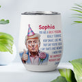 The Happiest Mother's Day Ever Tumbler, Personalized Custom Name 12oz Wine Tumbler, Gift For Mom, Gift For Wife 682088 - GOP