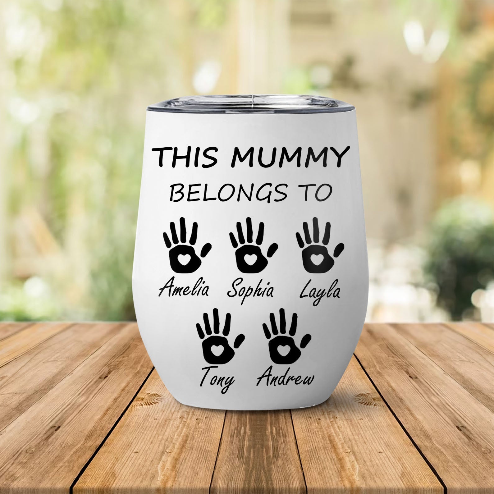 This Mummy Belong To Custom Name Tumbler, Personalized Custom 12oz Wine Tumbler, Gift For Mom, Gift For Wife 682100