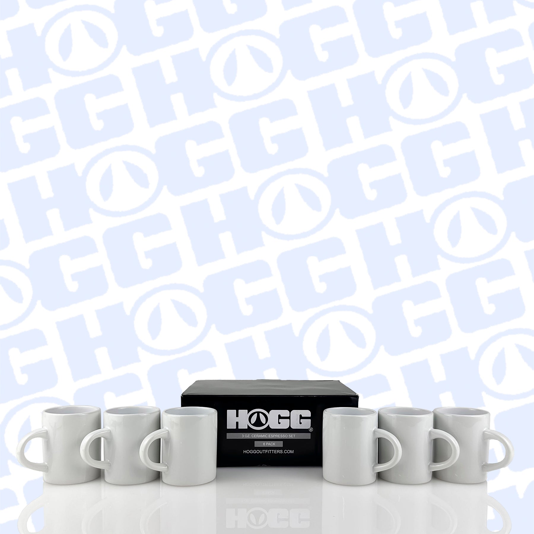 3oz CERAMIC ESPRESSO MUG - 6 PACK