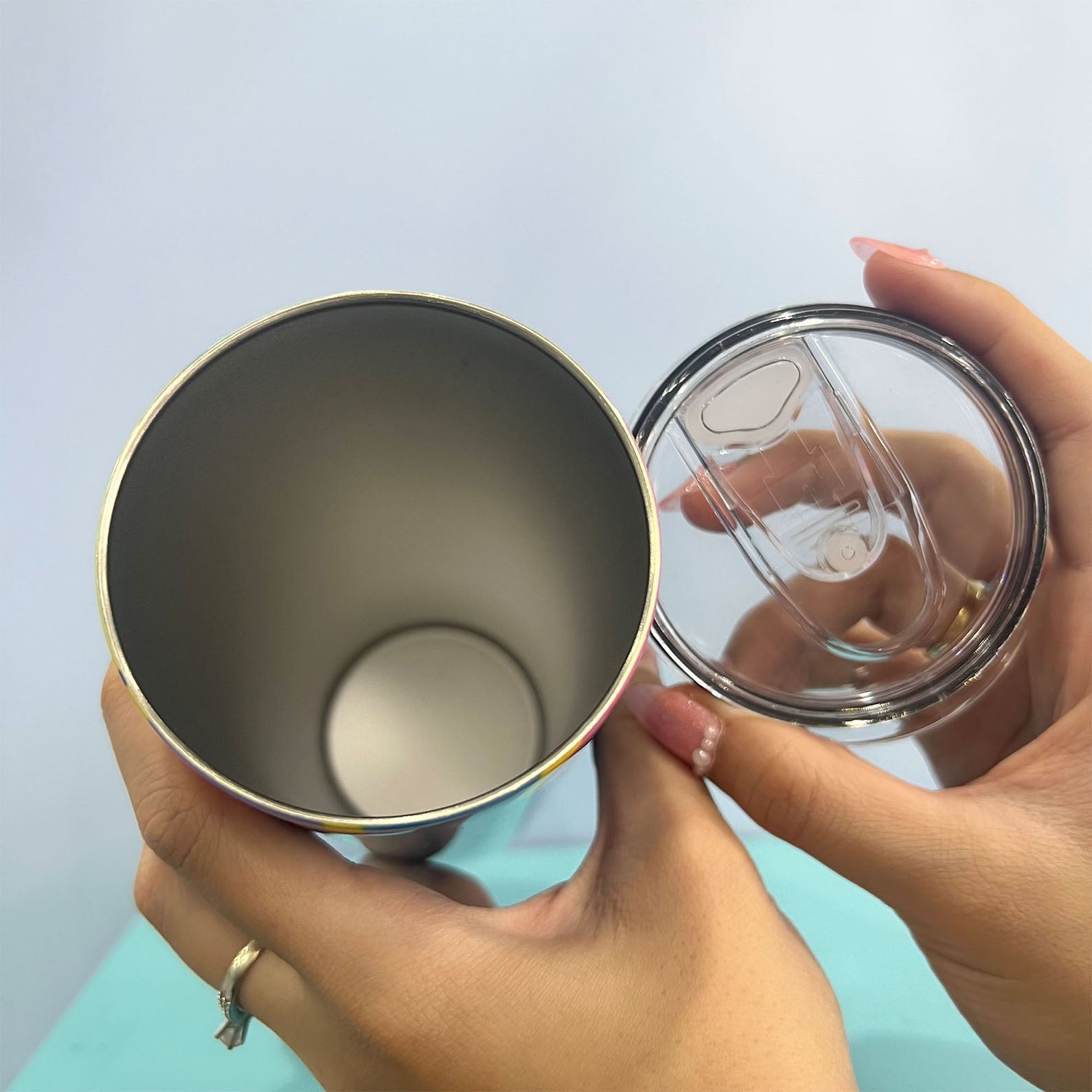 Mummy You Hold Our Hands, Also Our Hearts Tumbler | Personalize Custom Name Inflated Effect 3D Printed Skinny Tumbler | Mother's Day Gift, Gift For Mom, Gift For Wife 682084