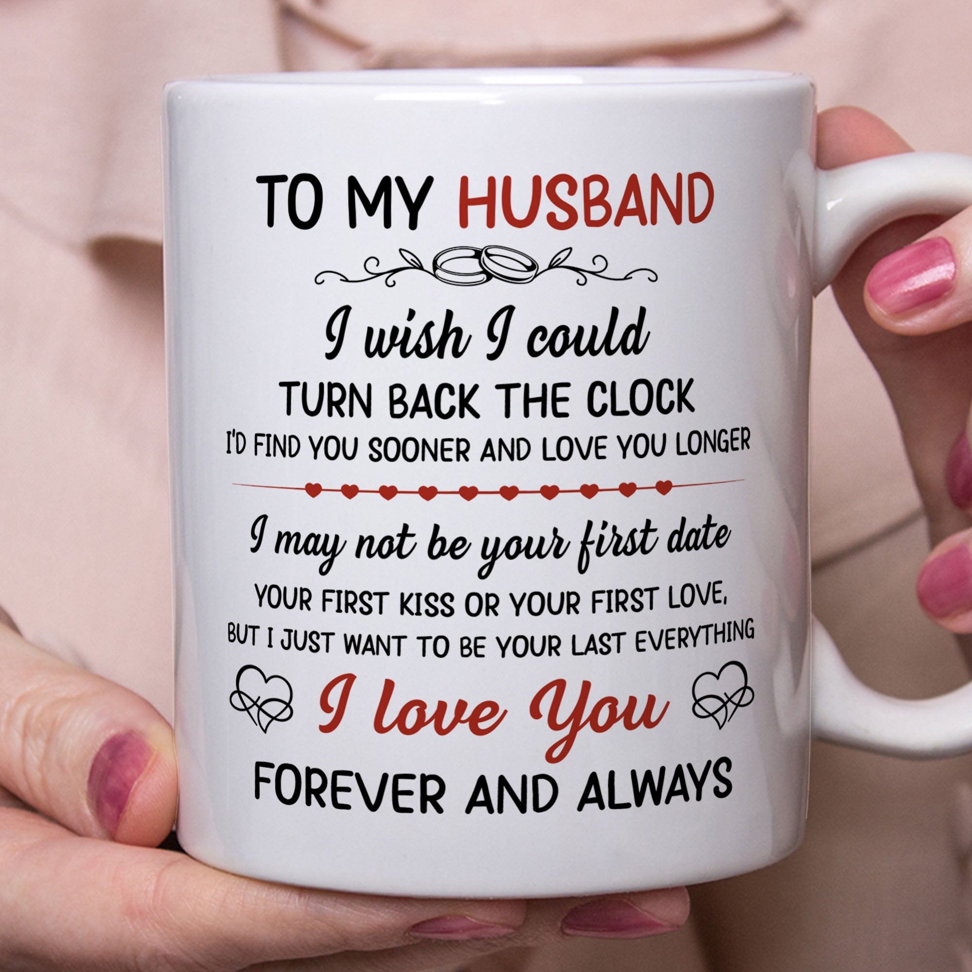 I Wish I Could Turn Back The Clock - Personalized Custom Photo Couple Mug - Gift For Couple, Valentines Day C881