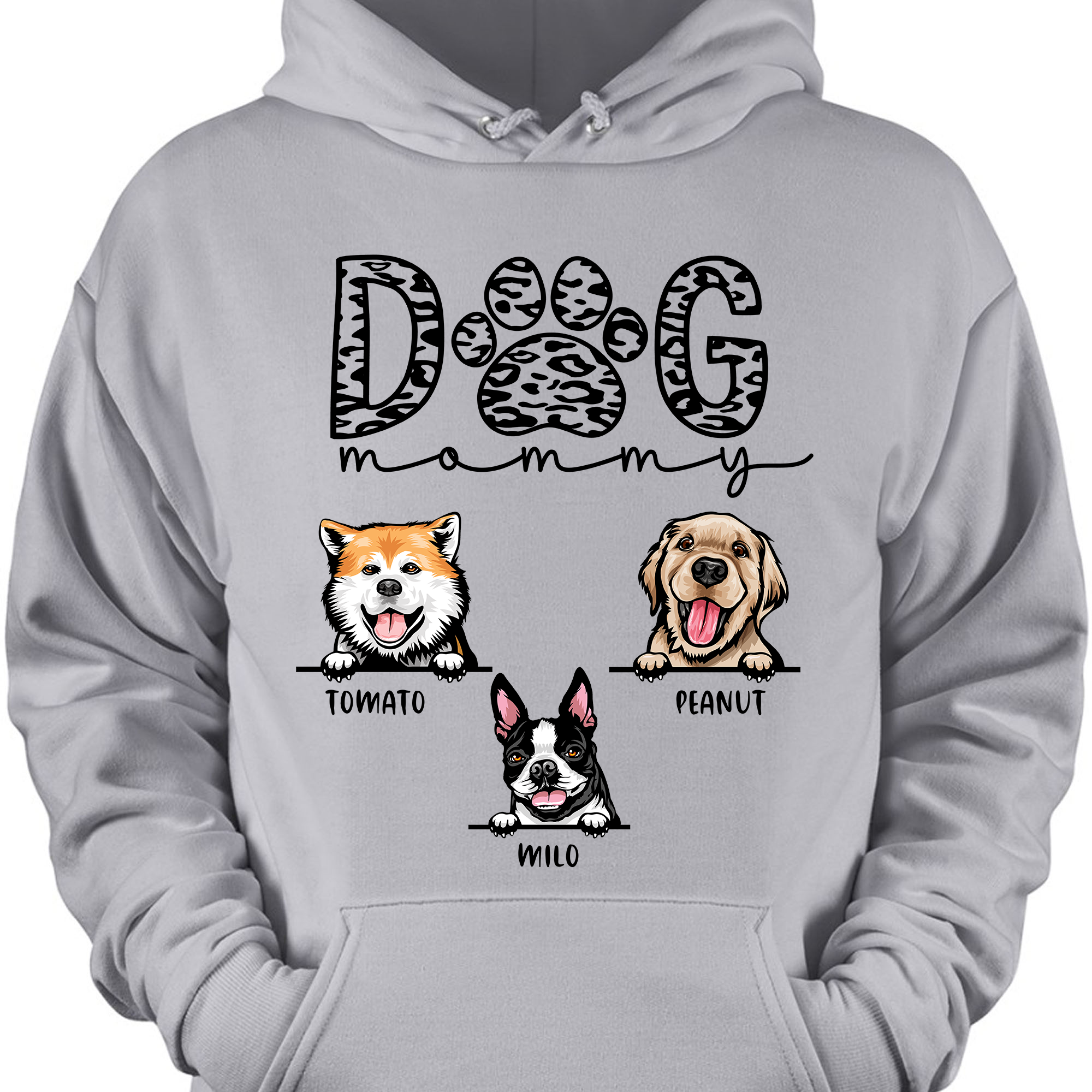 Dog Mom Personalized Custom Photo Dog Shirt T652