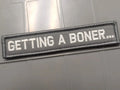 As Seen on Socials - Getting A Boner... -  1x5 Patch - Gray w/White
