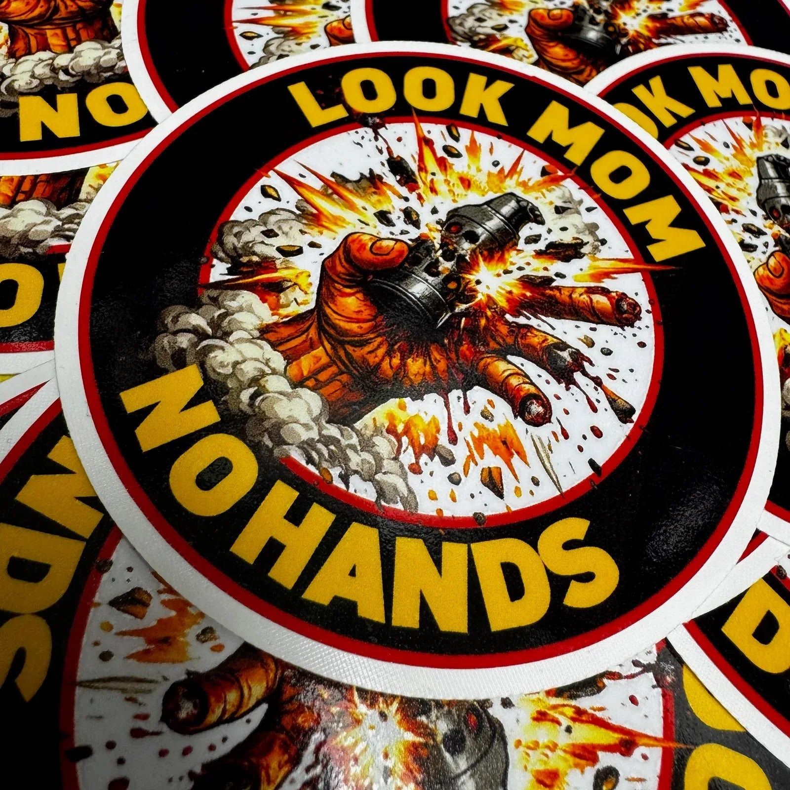 Look Mom - No Hands - 3.75" Sticker