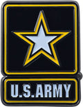 Army Military Premium Solid Metal Color Chrome Auto Emblem Decal