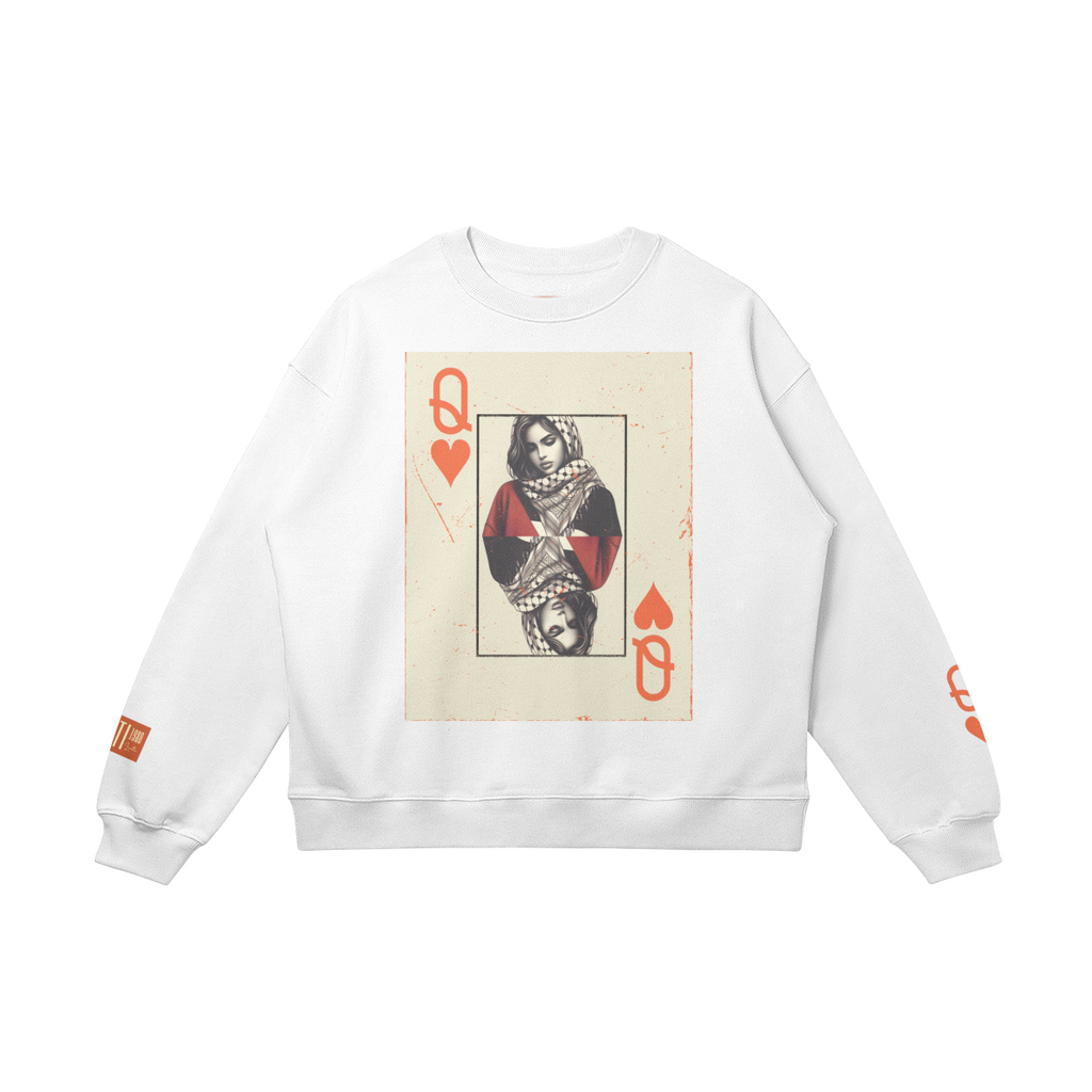 Arab Queen of Hearts Drop Shoulders Sweatshirt