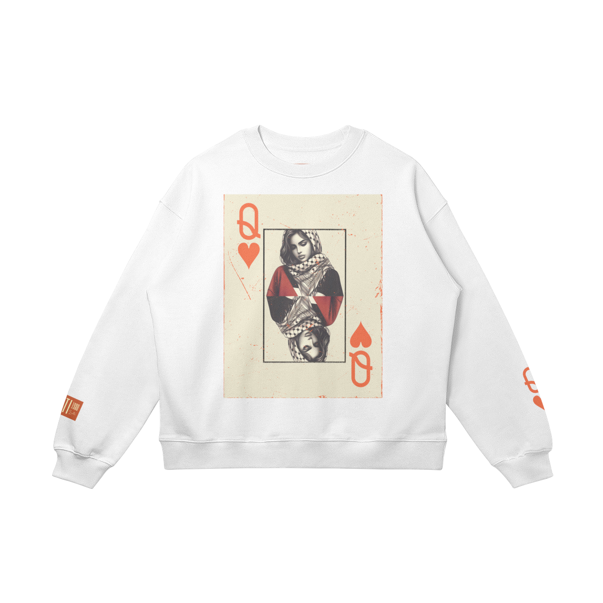 Arab Queen of Hearts Drop Shoulders Sweatshirt