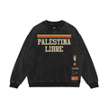 Vintage Palestina Libre Washed Oversized Sweatshirt (EID SALE)