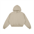 Oversized Blank Snap Collar Hoodie with Side Pockets - 100% Cotton